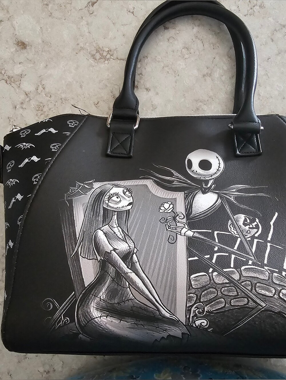 Disney Collection Black Jack Skellington Purse With Wallet